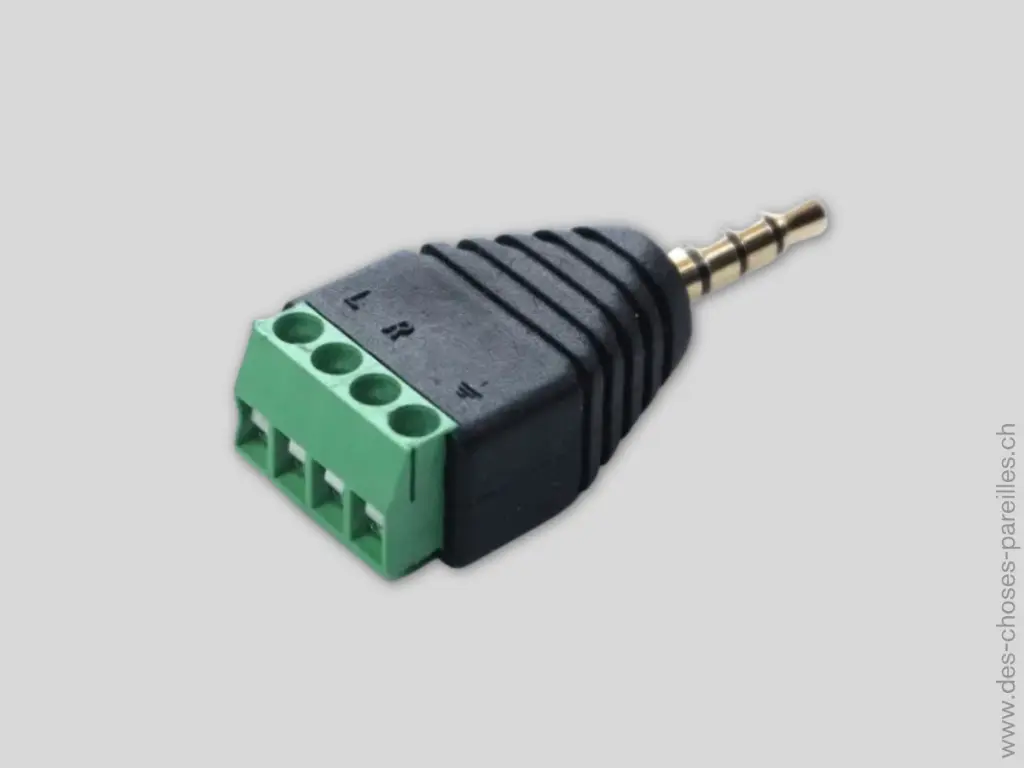 Prise I_O, 3.5 mm à 4 pôles vers bornes à vis pour lecteur multimédia 4K Sprite.webp