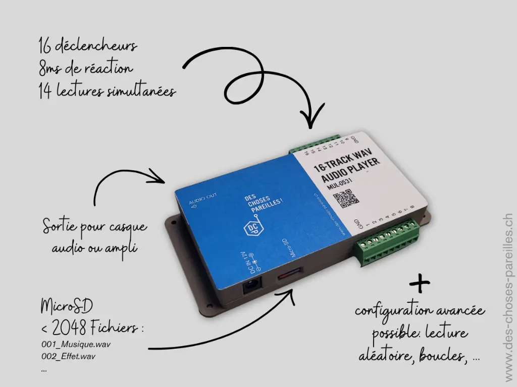 16 Track WAV Audio Player - Description.webp