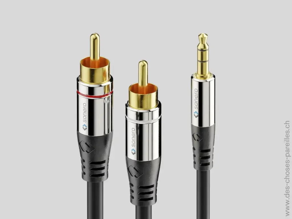 Câble audio stéréo, Cinch vers Jack 3.5mm